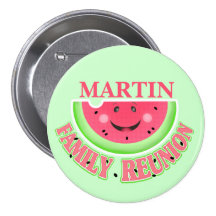 Custom Family Reunion Watermelon Summer Button