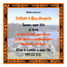 Custom Father's Day Brunch Invites (Biker Design)
