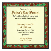 Custom Father's Day Invite (Leaves Design)