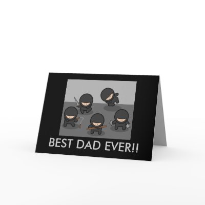Custom Father's Day Ninja Greeting Card by ZazzleCelebrations