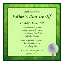 Custom Father's Day Tee Off and Brunch Invites