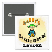 Custom Funny Name Halloween Button