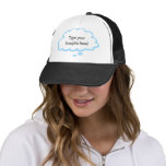 Custom Funny Thought Bubble Cap Template Mesh Hat
