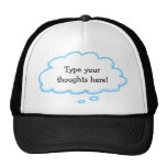 Custom Funny Thought Bubble Cap Template Mesh Hat