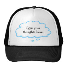 Custom Funny Thought Bubble Cap Template Mesh Hat