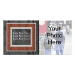 Custom General or Family Black Argyle Photo Card
