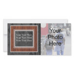 Custom General or Family Black Argyle Photo Card