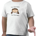 Custom Girl Brown Braids T-Shirt