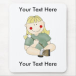 Custom Girl Camping Mousepad - Customizable