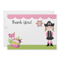 Custom Girl Pirate Thank You Personalized Invitation