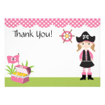 Custom Girl Pirate Thank You Personalized Invitation