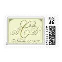Custom gold and cream logo postage