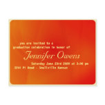 Custom Graduation Invitation : Orange Crush Postcards