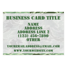 Custom Green Army Camouflage Business Cards