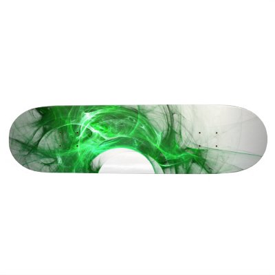 Custom Green Flame Board Skate Deck by 3dartwork