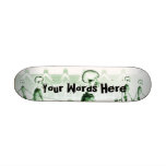 Custom Green X-Ray Skeletons Afternoon Stroll Skate Board Decks