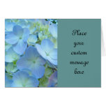Custom Greeting Cards Blue Floral Hydrangea Flower