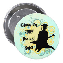 Custom Guy's Hip  Graduation Buttons