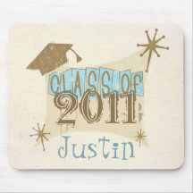 Custom Guy's / Men's retro  Graduation Mousepad