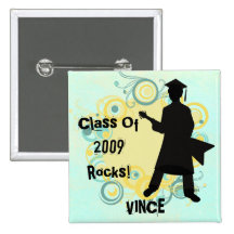 Custom Guy's Rockin'  Graduation Pin