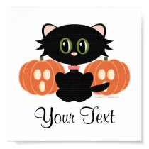 Custom Halloween Black Cat Poster posters