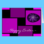 Custom Happy Easter Purple Painted Russian Egg cards