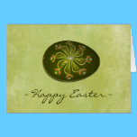Custom Happy Easter Russian Painted Egg Card cards