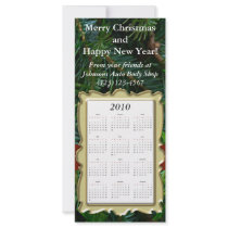 Custom Holiday Calendar Card, Christmas/New Year Personalized Rack Card