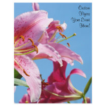 Custom Holiday Flyers Lily Flowers Blue Sky