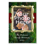 Custom Holiday Photo Border, Vertical Gold Frame photography