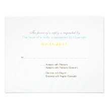::custom:Hollyhock & Ampersand Bilingual RSVP Card Personalized Invites