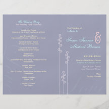::custom:Hollyhock & Ampersand Wedding Program Full Color Flyer