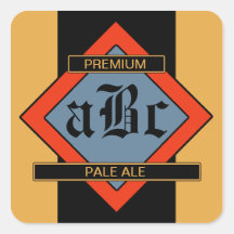 Custom Homemade Beer/Wine Labels Square Stickers