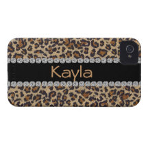 CUSTOM I phone 4 CASE LEOPARD DESIGN iPhone 4 Case-Mate Cases