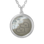Custom Initials, Love Hearts on the Beach Necklace