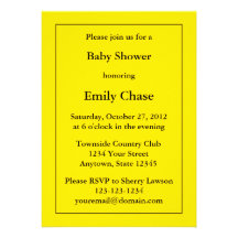 Custom Invitation - Medium Yellow