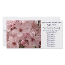 Custom Invitations Pink Spring Blossoms Parties Photo Greeting Card