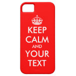 Custom Keep Calm iPhone 5 case | Customizable