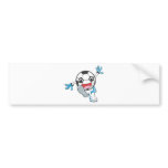 Custom Kicking Soccer Ball Player Athlete Bumper Sticker