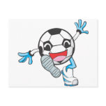 Custom Kicking Soccer Ball Player Athlete Post Card