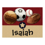 Custom Kids Name Allstar Sports Wall Art Poster posters