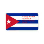 Custom Label with Flag of Cuba
