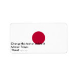 Custom Label with Flag of Japan