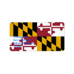 Custom Label with Flag of Maryland, U.S.A.