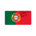 Custom Label with Flag of Portugal