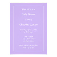 Custom Light Purple Invitation