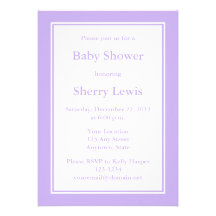 Custom Light Purple Invitation