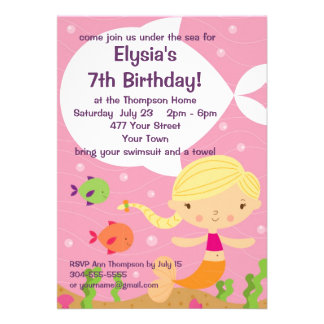  Mermaid Birthday Party on Kids Birthday Invites  15 000  Kids Birthday Invitation Templates