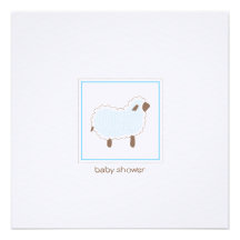 Custom_Little Lamb Baby Shower Invitation