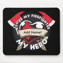Custom Love My Firefighter Mousepads